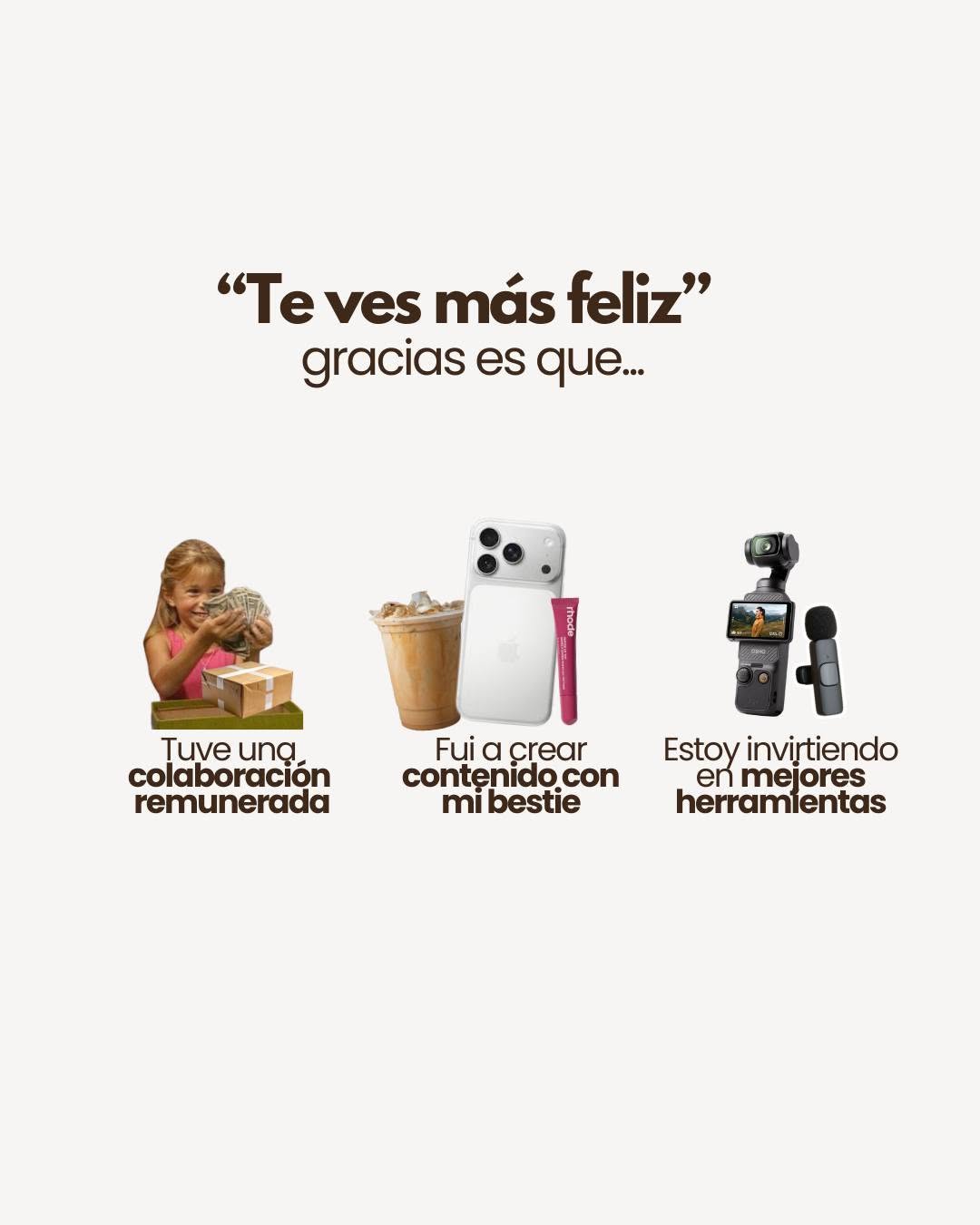 Ver a nuestras creators crecer, cobrar por su trabajo y crear con marcas soñadas >>>

#ugccreator #ugcchile #agenciadecreadores #agenciadeinfluencers #ugclatam #ugccommunity