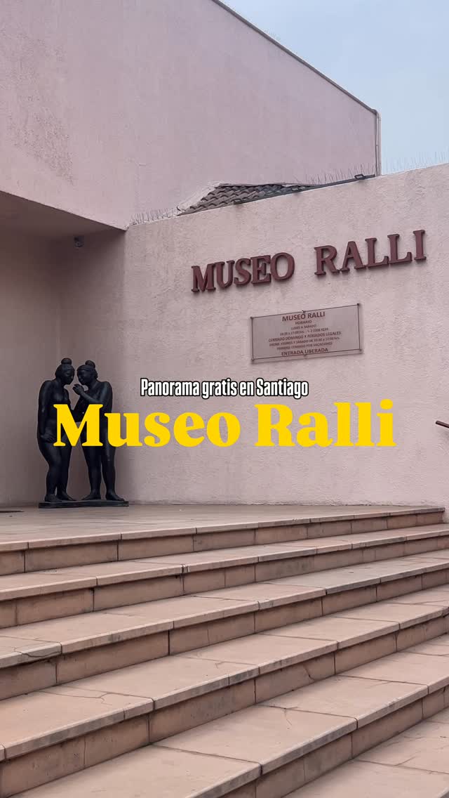 Panorama gratis en Santiago ✨El Museo Ralli es uno de esos lugares que muchos no conocen y que sorprende desde la primera sala.
Arte latinoamericano, esculturas, cuadros y entrada gratuita 🖼️
📍Alo